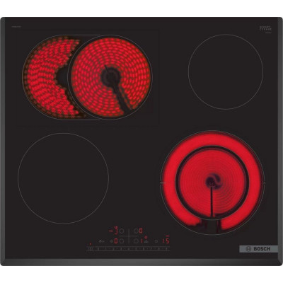 Электрическая варочная панель Bosch PKN651FP2E на 4 конфорки, шириной 59.2 см, черный