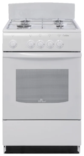 Кухонная плита De luxe 5040.38Г (Щ) (белый), 4 конфорки, эмалированная, традиционная очистка, 43 л