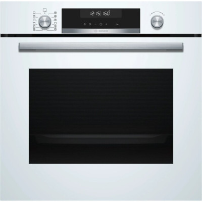 Электрический шкаф Bosch HBG5780W0, белый, Serie 6, пиролитическая очистка, 10 режимов, утапливаемые переключатели
