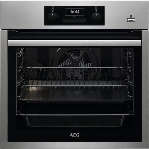 Духовой шкаф AEG BES351111M, нержавеющая сталь, 8 режимов, паровая очистка, с функцией пара, телескопические направляющие