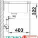 Кухонная мойка Blanco Subline 700-U Level (белый) [518393]