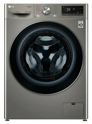 Стиральная машина LG AI DD TW4V5RS2S, темно-серебристый, 10,5 кг, с паром, инверторная, 1400 об/мин