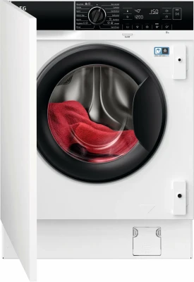 Встраиваемая стиральная машина AEG L7FNE48SI 7000 Series, белая, 7 кг, 1400 об/мин, 11 программ, инверторная 