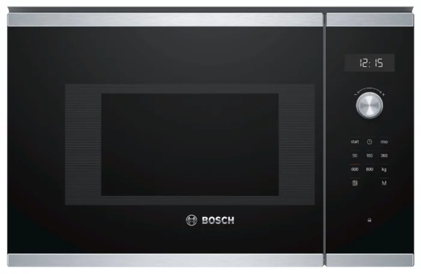 Микроволновая печь Bosch BFL524MS0, Serie 6, встраиваемая, 20 л, черная, ВхШхГ 38.2x59.4x31.7 см