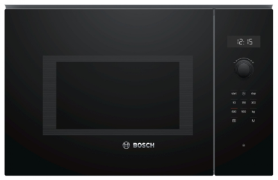 Микроволновая печь встраиваемая Bosch BFL554MB0, черный, 25 л, 900 Вт, автоматическая разморозка, диспле