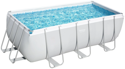 Бассейн Bestway Rectangular Power Steel Frame 56241/56456 серый