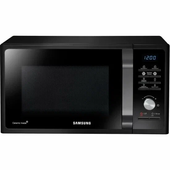 Микроволновая печь Samsung MS23F302TAK,23 л, 800 Вт, переключатели - кнопки, поворотный механизм, дисплей, 48.9 см x 27.5 см x 37.4 см