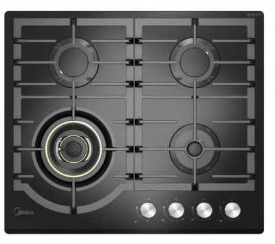 Газовая варочная панель Midea MG696VGB, черный