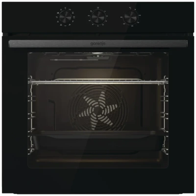 Духовой шкаф электрический Gorenje BO6725E02BG, чёрный, 11 режимов, очистка паром AquaClean, 77 л