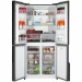Холодильник Weissgauff WCD 450 Inox Glass NoFrost Inverter, 468 л, No Frost, 83х183.40х66.20 см