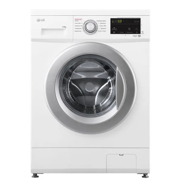 Стиральная машина LG F2J3WS1W, белая,  6.5кг, 1200об/мин, инверторная, с паром 