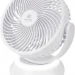 Вентилятор ROYAL CLIMA RSF-0701E-WT, настольный портативный бесшумный мини с подсветкой, зарядка USB, белый