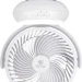 Вентилятор ROYAL CLIMA RSF-0701E-WT, настольный портативный бесшумный мини с подсветкой, зарядка USB, белый