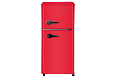 Холодильник HARPER HRF-T140M RED, 138 л, внешнее покрытие-металл, размораживание - ручное, 40 см х 105 см х 46 см