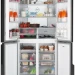 Холодильник Weissgauff WCD 450 White Rock Glass NoFrost Inverter, 413 л, внешнее покрытие-металл, размораживание - No Frost, дисплей, 75.9 см х 191.2 см х 60 см