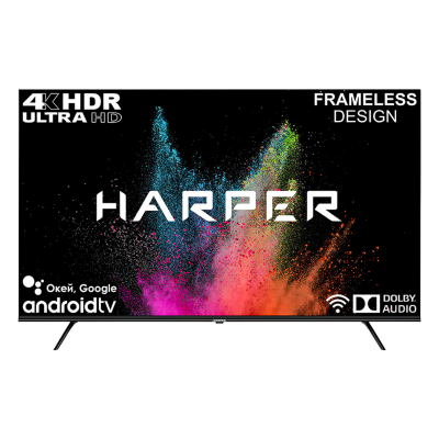 55" Телевизор HARPER 55U770TS,  4K UHD, LED, Smart TV, черный