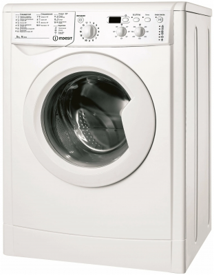 Стиральная машина Indesit IWSD 51051 CIS, белая,  с фронтальной загрузкой, 5кг, 1000об/мин, 16 программ
