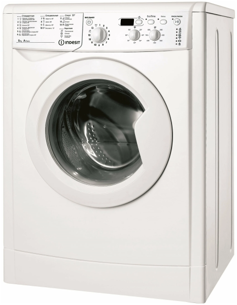 Стиральная машина Indesit IWSD 51051 CIS, белая,  с фронтальной загрузкой, 5кг, 1000об/мин, 16 программ