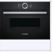 Компактный встраиваемый духовой шкаф Bosch CMG676BB1 Serie 8, чёрный, 45 л, пиролитическая очистка, с СВЧ 