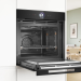 Духовой шкаф электрический BOSCH HMG976RB1S, черный, Serie 8, пиролитическая очистка, 20 режимов, с СВЧ, телескопические направляющие