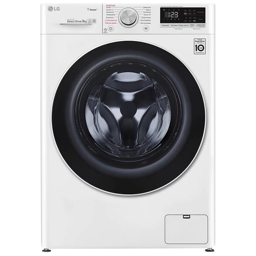 Стиральная машина LG AI DD F4V5VS0W, белый, 9 кг, 1400 об/мин, с паром, инверторная