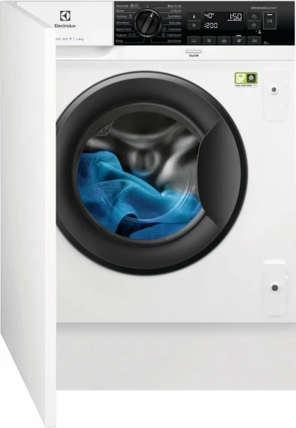 Встраиваемая  стиральная машина Electrolux EW8F348SCI, белая, 8 кг, инверторная, 14 программ