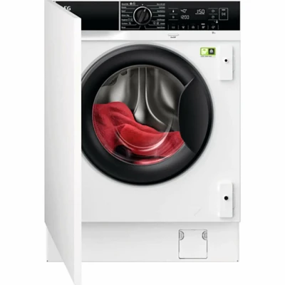 Встраиваемая стиральная машина AEG L8FBE48SCI 8000 Series, белая, 8 кг, 1400 об/мин, инверторная, 14 программ