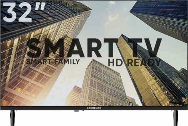 32 " Телевизор SOUNDMAX SM-LED32M17S, чёрный, HD, 60 Гц, LED,  Smart TV