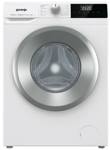 Стиральная машина Gorenje W2NHPI62SCS, белая, 6 кг, 15 программ, 1200 об/мин, инверторная 