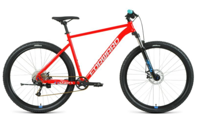 Велосипед FORWARD SPORTING 29 XX D (29" 9 ск. рост. 17") 2022, красный/синий, RBK22FW29983