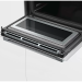 Компактный электрический духовой шкаф Bosch CMG633BW1, белый, Serie 8, переключатель Control Ring, 7 режимов, с СВЧ, традиционная очистка