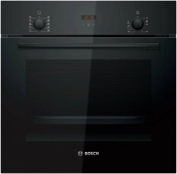 Встраиваемый духовой шкаф Bosch HBF512BB1T, Serie 2, объем 66 л, система защиты от детей, 5 режимов, AquaClean