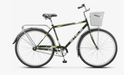 Велосипед STELS Navigator-300 С 28" Z010 LU101059 LU094715 20" Оливковый 2023 +корзина