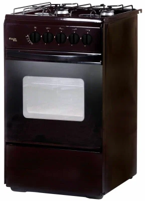 Газовая плита ЛАДА NOVA RG 24040 B, коричневая, без крышки, традиционная очистка, поворотный механизм, газ-контроль духовки