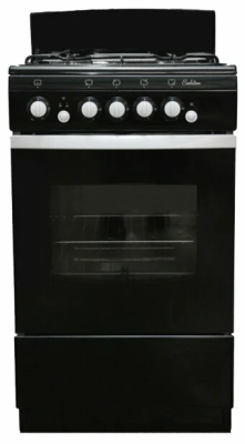 Газовая плита De Luxe 5040.36г щ черная, черный