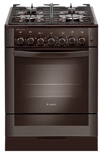 Кухонная плита GEFEST 6502-02 0045, комбинированная, 4 конфорки, 55 л, A, электроподжиг  