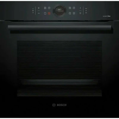 Электрический духовой шкаф Bosch HBG855TC0, чёрный, Serie 8, 13 режимов, EcoClean, телескопические направляющие 