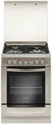 Кухонная плита GEFEST 6102-03 0027, конфорок газовых - 4 шт, духовка - 55 л, покрытие - нержавеющая сталь, электроподжиг 