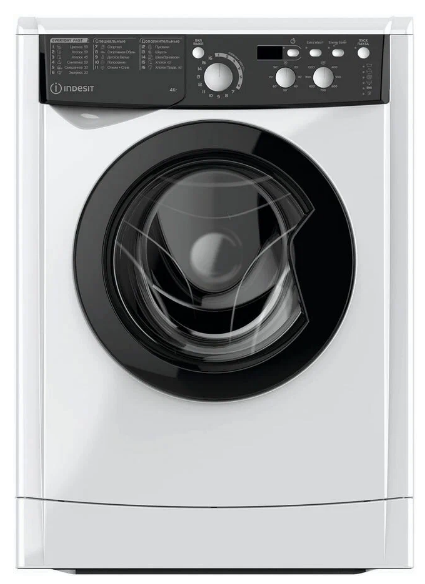 Стиральная машина INDESIT EWUD 4105 BK CIS, белая, 16 программ, 4 кг, 1000 об/мин с дисплеем 