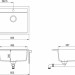 Кухонная мойка Aquasanita Quadro SQQ100W (alumetallic 202)