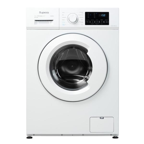 Стиральная машина БИРЮСА WM-SM712/08 Белый, 7 кг, 1200 об/мин, 12 программ, с паром, инверторная 