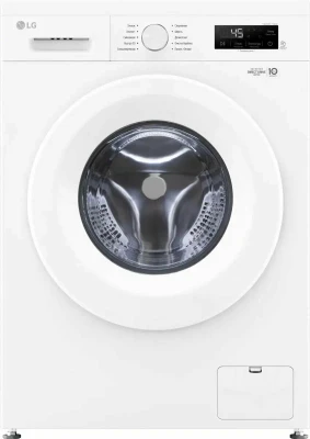 Стиральная машина LG F2Y1NS3W, белая, с фронтальной загрузкой, с паром, 6кг, 1200об/мин, инверторная