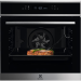 Электрический духовой шкаф Electrolux EOE7P31X, чёрный, пиролитическая очистка, 11 режимов, сенсорные переключатели 