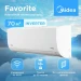 Сплит-система Midea MSFRW-24N8D0-I/MSFR-24N8D0-O Inverter, 70 м², авторежим, вентиляция, осушение