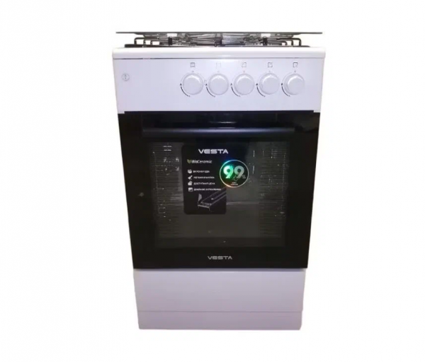 Газовая плита VESTA Bergamo VGG 50 10-G с Гк дух Белый Ex