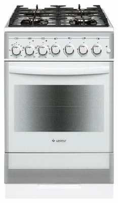 Кухонная плита GEFEST 5502-02 0042, белая, электрическая духовка, 55 л, A, электроподжиг, 4 конфорки 