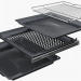 Духовой шкаф электрический встраиваемый Bosch HRG978NB1 Serie 8, чёрный, пиролитическая очистка, 71 л, 22 режима, с паром, телескопические направляющие