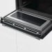 Компактный электрический духовой шкаф Bosch CMG633BS1, чёрный/серебристый, Serie 8, переключатель Control Ring, 7режимов, с СВЧ, традиционная очистка 