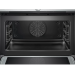 Компактный электрический духовой шкаф Bosch CMG633BS1, чёрный/серебристый, Serie 8, переключатель Control Ring, 7режимов, с СВЧ, традиционная очистка 