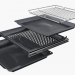 Электрический духовой шкаф Bosch HMG976KB1 Serie 8, чёрный, 67 л, 14 режимов, с СВЧ, пиролитическая очистка, телескопические направляющие 